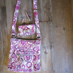 Vera Bradley Crossbody and Wristlet Wallet Set Paisley Meets Plaid